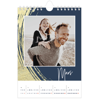 Calendrier photo A5 — Coup de pinceau doré [Mars]