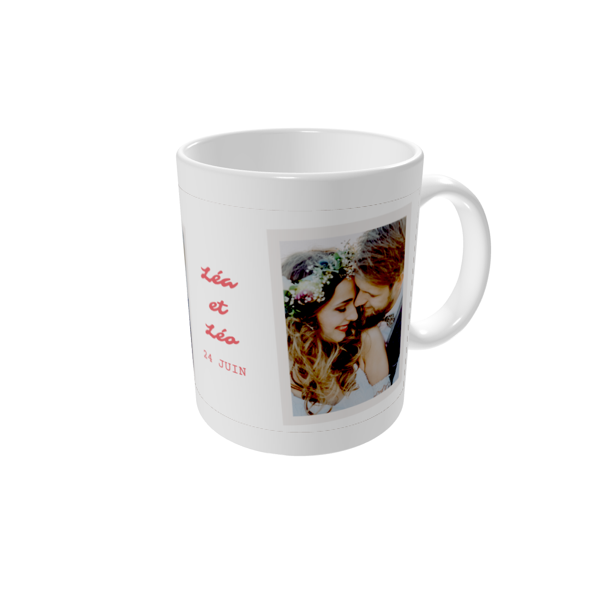Mug personnalisé — Signature carmin
