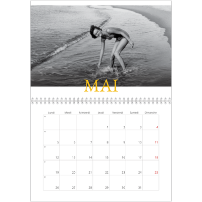 Calendrier photo A4 double (30 x 40 cm) — Style héritage [couverture]
