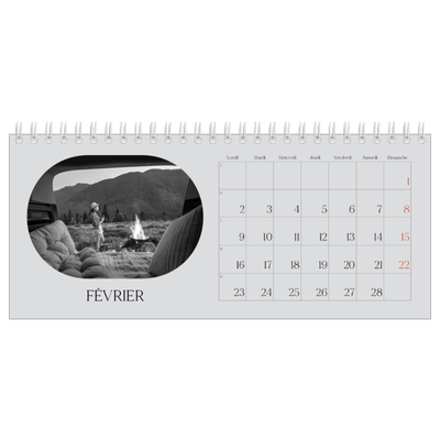 Calendrier de bureau — Sur la route [Février]
