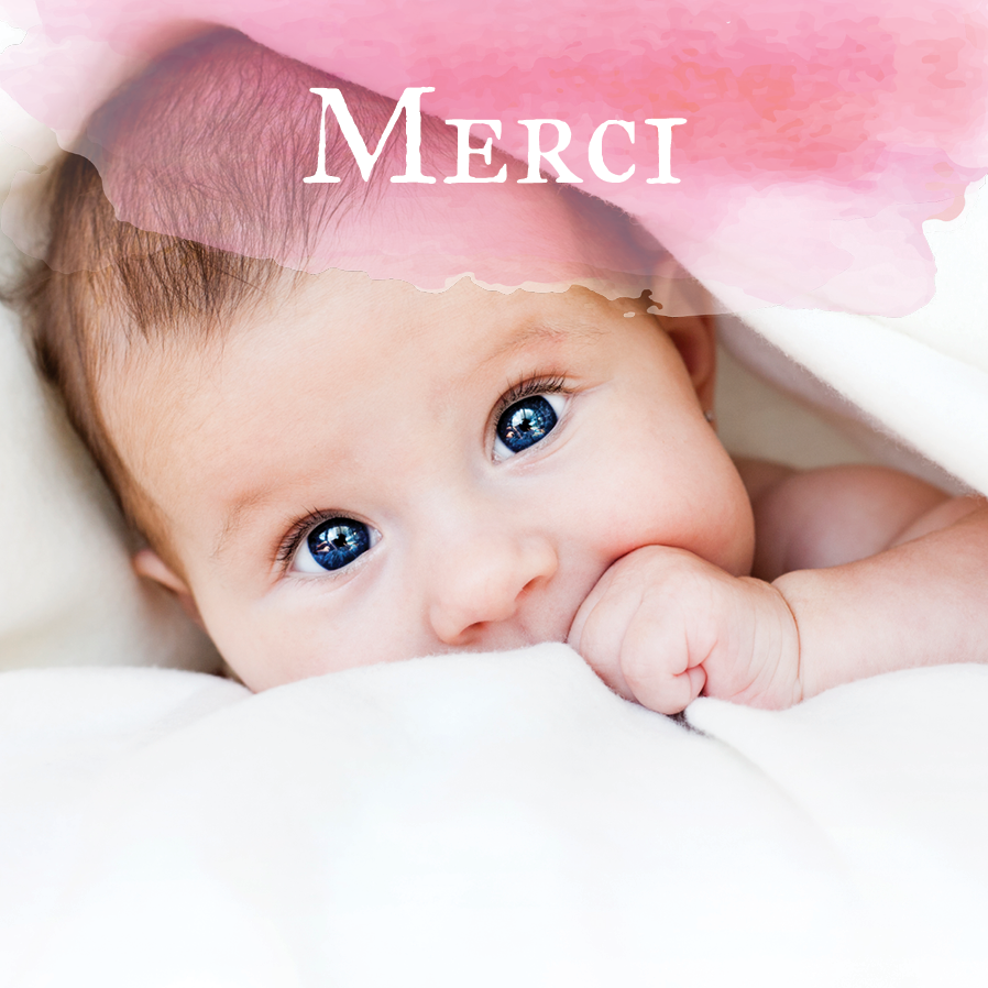 Carte de remerciement — Douceur rosée