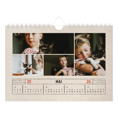 Calendrier photo A5 — Craft effet tampon [couverture]
