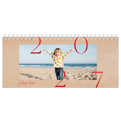 Calendrier de bureau — Touches de rouge [couverture]