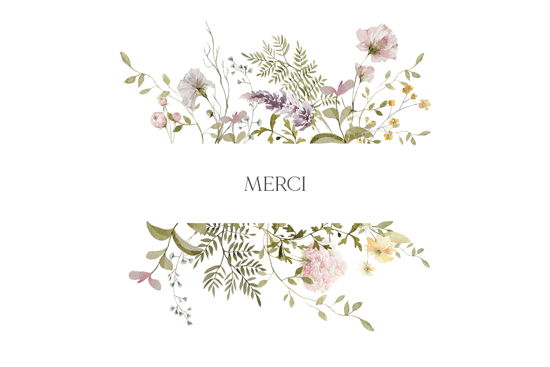 Carte de remerciement — Bonheur fleuri