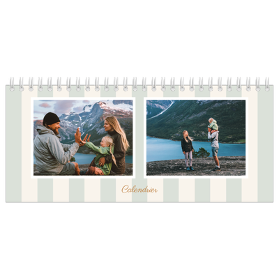 Calendrier de bureau — Lettrages et rayures [couverture]