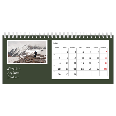 Calendrier de bureau — Terre éditoriale [Mars]
