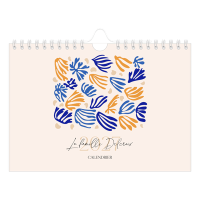 Calendrier photo A5 — Coraux minimalistes [couverture]