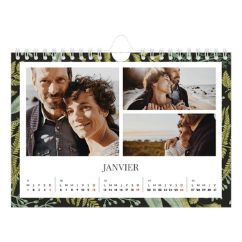 Calendrier photo A5 — Papier peint floral