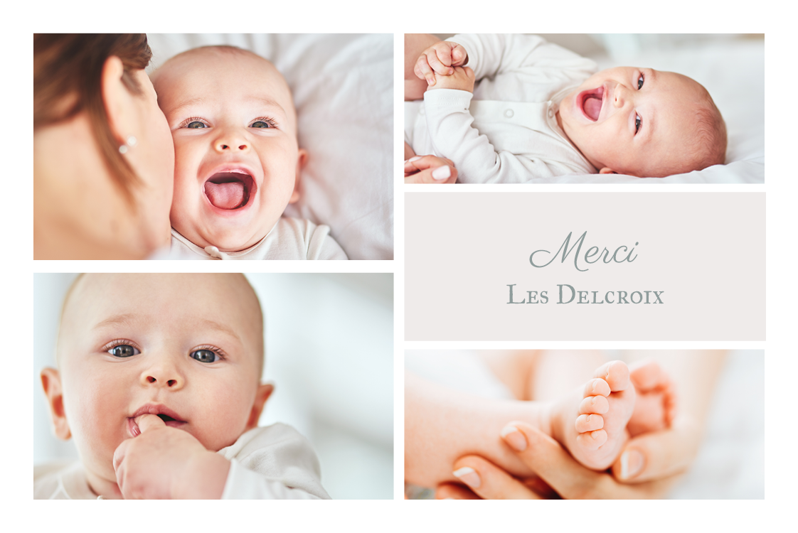 Carte de remerciement — Visage de bébé