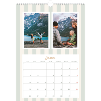 Calendrier photo A3 — Lettrages et rayures