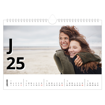 Calendrier photo A4 — Jolie lettre