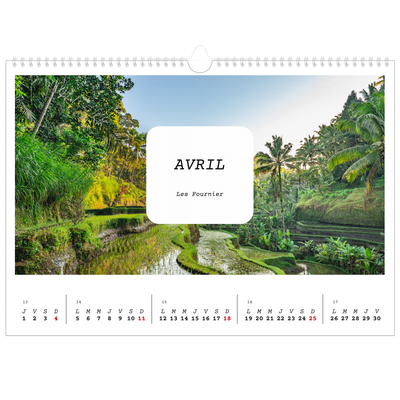 Calendrier photo A3 — Toute l'histoire [Avril]