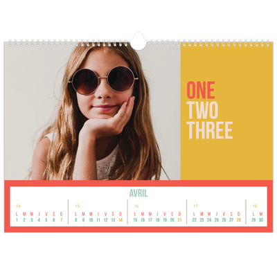Calendrier photo A3 — Fun et moderne [Avril]