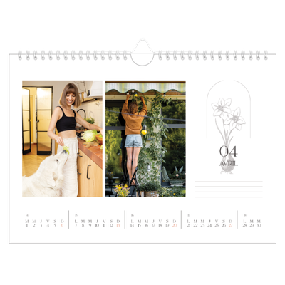 Calendrier photo A4 — Simplement botanique [Avril]