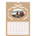 Calendrier photo A4 (20 x 30 cm) — Kraft et nœud [Avril]