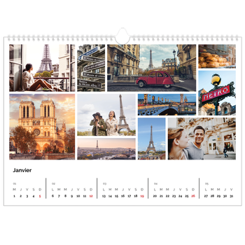 Calendrier photo A3 — Diaporama asymétrique