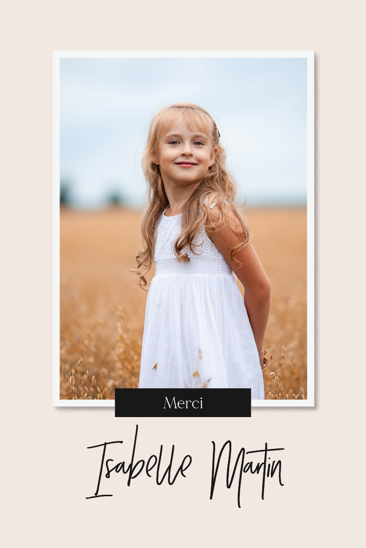 Carte de remerciement — Tous grandis