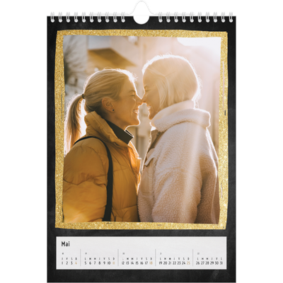 Calendrier photo A4 (20 x 30 cm) — Paillete et ardoise [couverture]