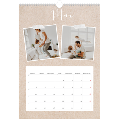 Calendrier photo A4 (20 x 30 cm) — Calendrier-album [couverture]