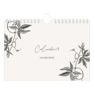 Calendrier photo A5 — Encre & lierre [couverture]