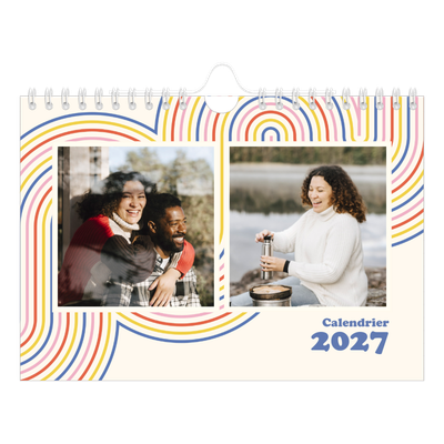 Calendrier photo A5 — Rayures rétros [couverture]