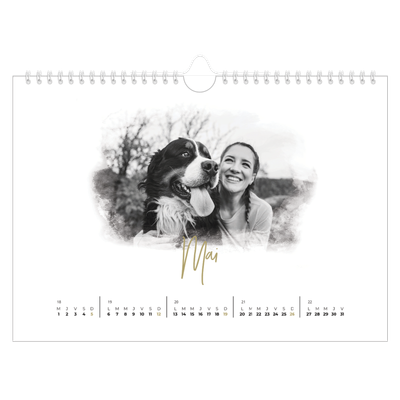 Calendrier photo A4 — Effet photo [Mai]