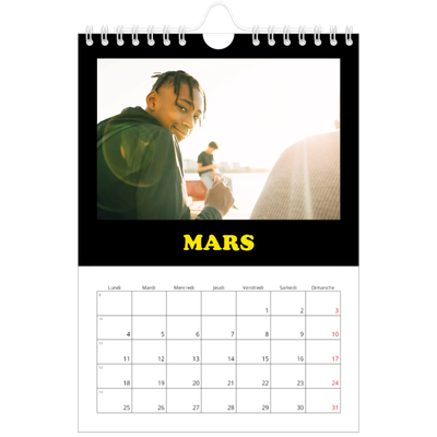Calendrier photo A5 — Fun Typo [Mars]
