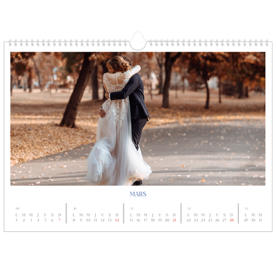 Calendrier photo A3 — Classique cobalt [Mars]