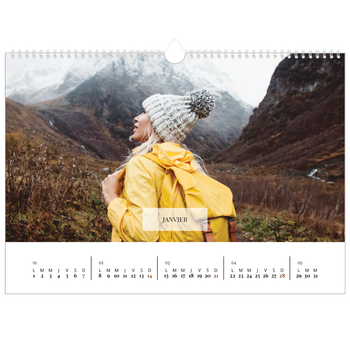 Calendrier photo A3 — Superposition discrète