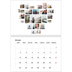 Calendrier photo A4 double (30 x 40 cm) — Formes et collage [Février]