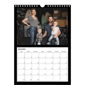 Calendrier photo A4 — Bodures noires