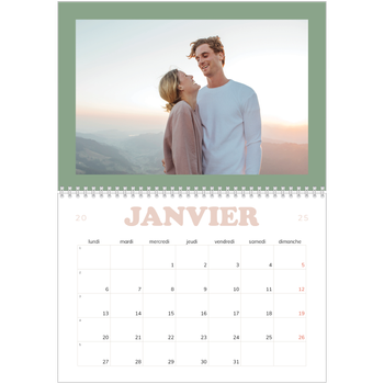 Calendrier photo A4 double — Cadres rétro