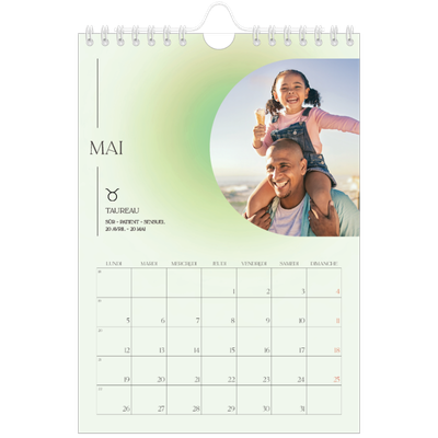 Calendrier photo A5 — Dégradé astrologique [couverture]