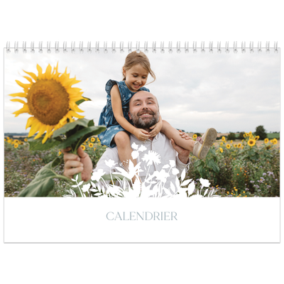 Calendrier photo A4 double (30 x 40 cm) — Invitation champêtre [couverture]