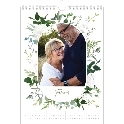 Calendrier photo A4 (20 x 30 cm) — Fleurs traditionelles [Février]