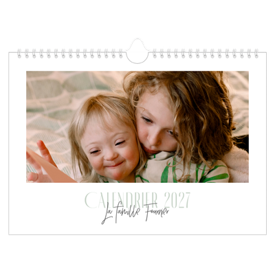 Calendrier photo A4 — Mix de typographies [couverture]