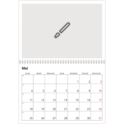 Calendrier photo A4 double (30 x 40 cm) — Créez votre produit [couverture]