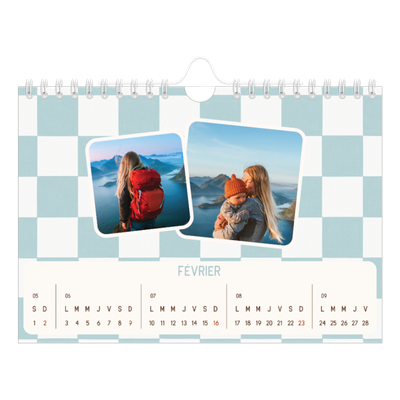 Calendrier photo A5 — Motifs rétros [Février]