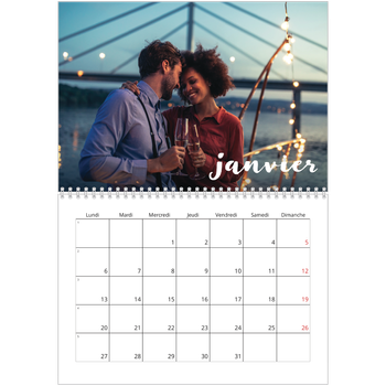 Calendrier photo A4 double — Superposition pinceau