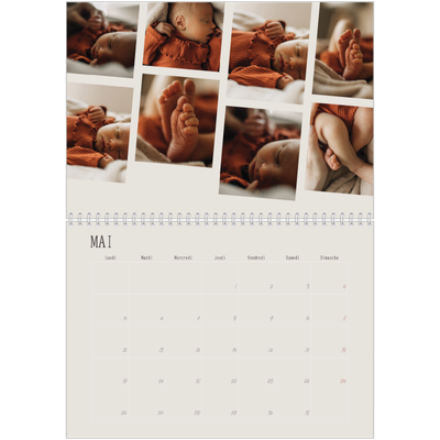 Calendrier photo A4 double (30 x 40 cm) — Souvenirs en mouvement [couverture]