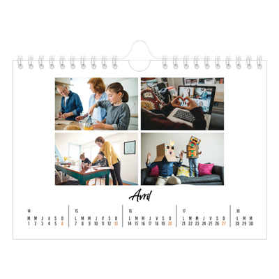 Calendrier photo A5 — Journal Intime [Avril]