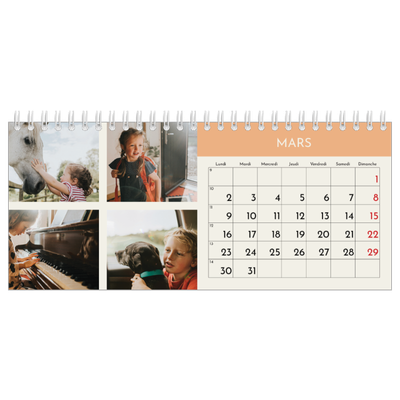 Calendrier de bureau — Chapitres pastel [Mars]