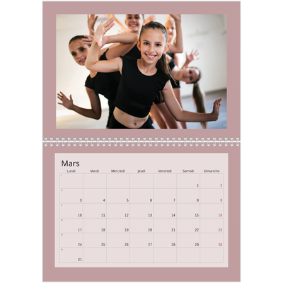 Calendrier photo A4 double (30 x 40 cm) — Neo Scandi [Mars]
