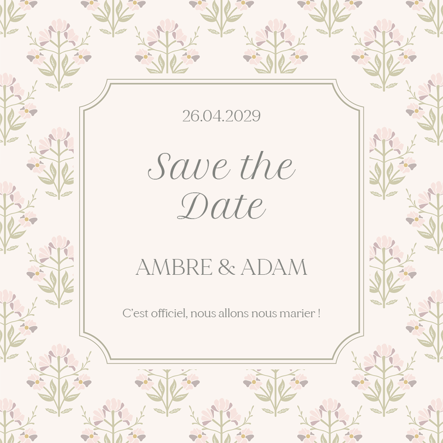 Save the date — Fleurs d'autrefois