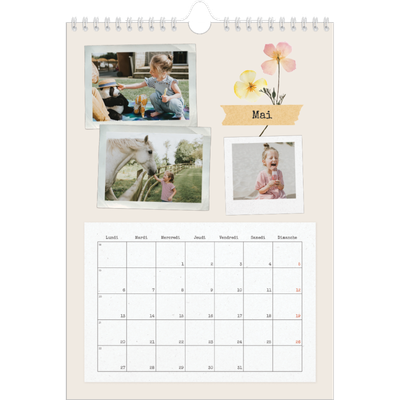 Calendrier photo A4 (20 x 30 cm) — Scrapbook vintage [couverture]