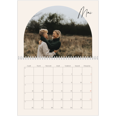 Calendrier photo A4 double (30 x 40 cm) — Arche de souvenirs [couverture]