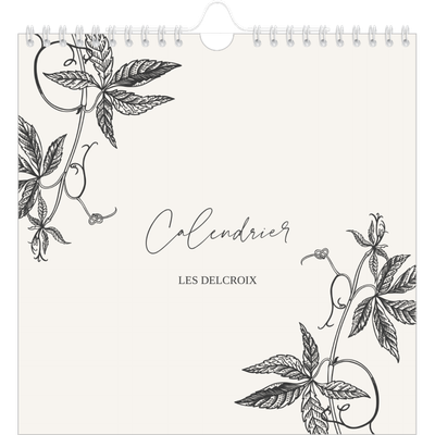 Calendriers annuels carré — Encre & lierre [couverture]