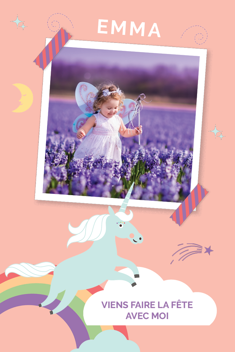 Cartons d'invitation — Licorne