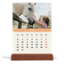 Calendrier de bureau support bois - portrait  — Chapitres pastel [Mars]