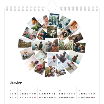 Calendrier photo carré — Formes et collage